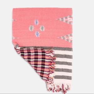 NWOT Ikat Beach Throw- Coral